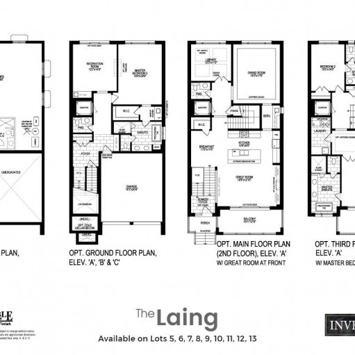 laing floorplan elevation a option